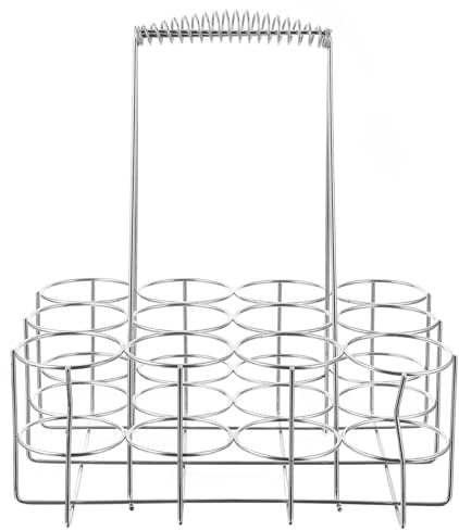 DIYEAH Soporte para Botellas de Cerveza Metálico Pequeño Capacidad para 12 Botellas Cesta Organizadora de Aleación para Uso Barbacoas y Fiestas