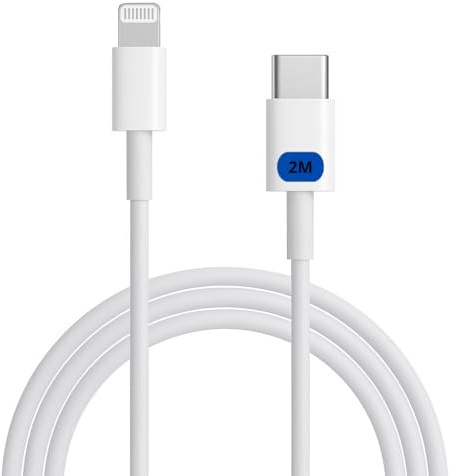 Infinity Paris Câble USB-C vers Connecteur Pour iPhone 2 m – Charge Rapide PD Compatible iphone & iPad – Câble Renforcé Haute Résistance, Transfert de Données, Durabilité Premium – Longueur 2 mètres