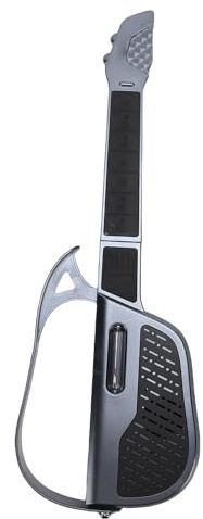 Asixxsix Guitare Intelligente sans Cordes, Guitare électrique pour Enfants, Haut-Parleur intégré, Pliable, démontable, 2 en 1, Instrument de Musique pour Enfants et Tout-Petits. (Black)