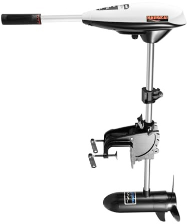 Moteur électrique bateau gonflable avec moteur hors-bord pour bateau de pêche, bateau de loisirs, kayak, noir en acier inoxydable pour bateaux d'eau salée