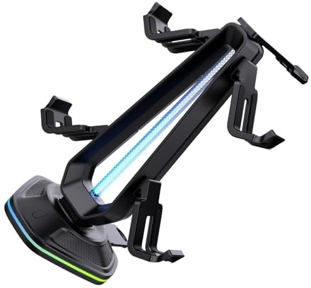 Multi Functional Charging Dock Featuring LED Effects for Controllers and Headphone Stand Game Controller Holder Charging Dock Gaming Organiser Headphone Stand Gampad Desktop Organiser Led Gaming Rack