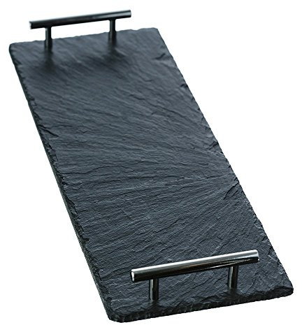 The Just Slate Company Small Serving Tray with Plain Handles