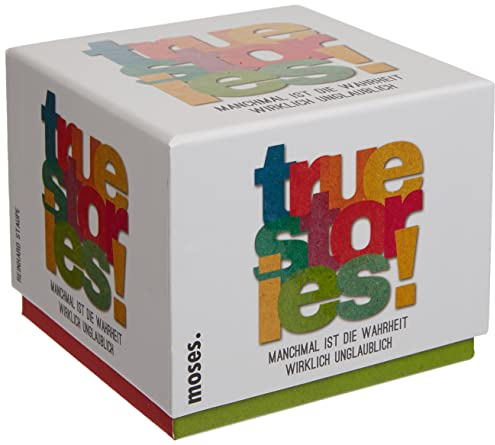 Moses 90224 - TRUE Stories | Manchmal ist die Wahrheit wirklich unglaublich | Das lustige Quizspiel für die ganze Familie | Ab 12 Jahren, White