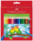 FABER-CASTELL 120542 - Buntstifte Set Dreikant, 24 Malstifte und Anspitzer, für Kinder und Erwachsene