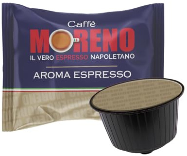 CAFFE’ MORENO - 100 Capsule Caffè, Compatibili con Nescafé* Dolce Gusto*, Miscela ESPRESSO BAR, Forte e Corposo, Cialde Compatibili con Macchina Caffè Dolce Gusto*