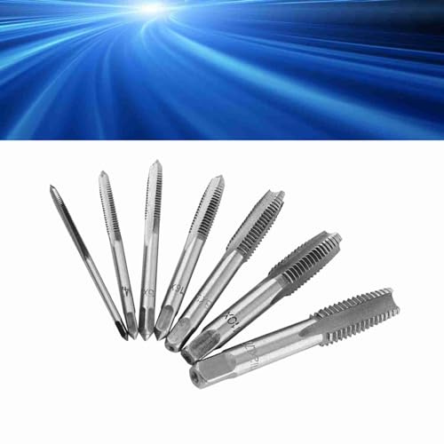 7-teiliges Metrisches Gewinde-Gewindeschneider-Set Aus Stahl Mit Spiralbohrer Und Senkkopf-Bits Für Holz Kunststoff Und Aluminium