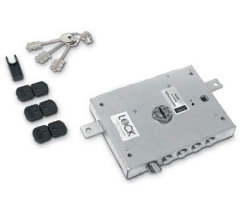 Cerradura de doble hoja para puertas blindadas – Entrada de 60 mm. Artículo: 6112 1 SE = mano izquierda.