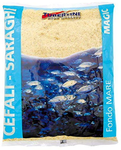 Tubertini Pastura da Pesca Fondo Mare Magic Cefali Saraghi 1 kg Medio-Fine Colore Bianco Aroma Formaggio per Mare Spigola Orata
