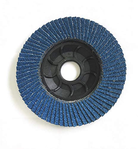 IAM 40 Pezzi Flap Disc | Dischi Lamellari Professionali Zirconio | Blu | 115 mm | Grana 40-60-80-120 | Dischi Abrasivi | Disco Lamellare | Rondelle Dentellate | Per Smerigliatrice Angolare