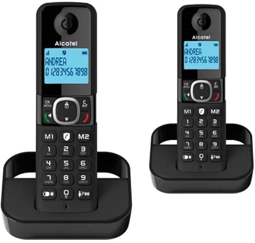 Delta Italia 2 Telefoni Cordless Duo Twin con Call Bocker per Bloccare Chiamate Indesiderate. 2 Modalità blocco . Tasto Call Block aggiungi Chiamante a Black List