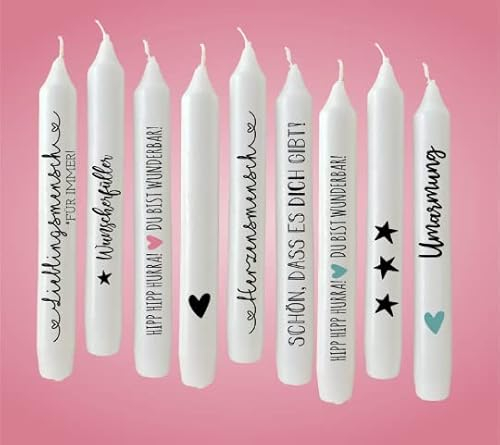 DIN A4 Kerzen Tattoofolie - LIEBLINGSMENSCH - Sprüche zum Verschenken - für Kerzen/Keramik - LIEBLINGSMENSCH