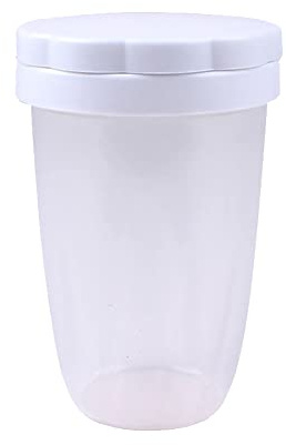 ccHuDE Shaker per polvere di farina in plastica shaker da cucina shaker per zucchero peperone shaker per spezie grande draga setaccio per farina da forno con coperchio porta polvere per cacao cannella