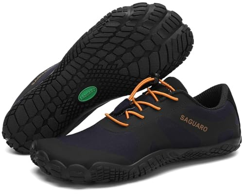 SAGUARO Barefoot Zapatillas de Trail Hombre Escarpines Mujer Zapatos de Agua Minimalistas Zapatillas de Deporte Acuaticos Exterior Interior Azulnegro 38