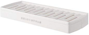 HASMI Seifenschale Haushaltsseife, Badezimmer-Wandhalterung Seifenhalter, Kunststoff-Drain-Seife-Gehäusehalter mit Tragfähigkeit (Punch-frei) Seifendose (Color : Wit)