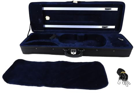 Schwarzer 4/4-Oxford-Stoff-Geigenkoffer mit Hygrometer-Baumwollfutter und Großem Stauraum