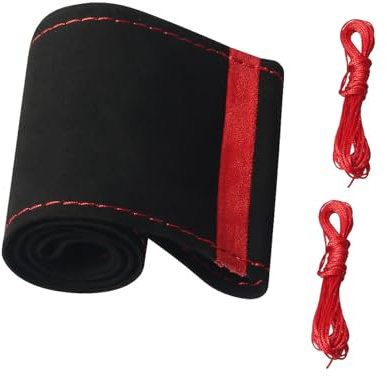 Tiardey Coprivolante universale cucito a mano, traspirante, antiscivolo, in pelle, per volanti da 38 cm