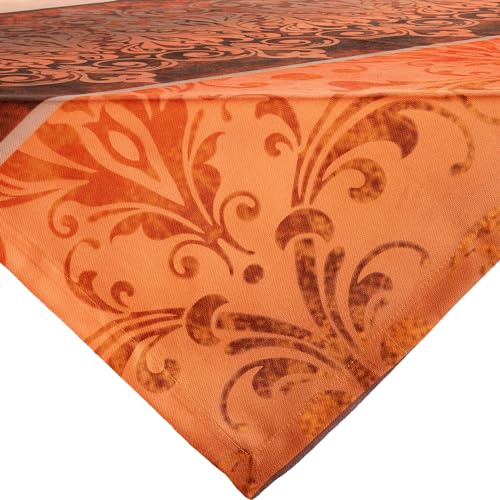 Erwin Müller Mitteldecke Paisley fleckabweisend orange Größe 110x110 cm