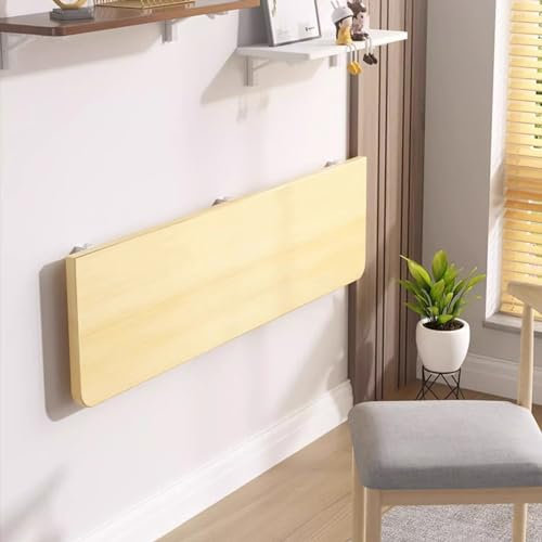 Wandklapptisch Esstisch,Tisch ausklappbar Küchentisch,Wand Montierter Klapptisch,Konvertierbarer Multifunktionaler Schreibtisch,für Werkbank, Küche, Wäscherei, Heimbüro. ( Color : Beige , Size : L60*W