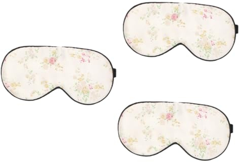 Healeved 3stücke Augenmaske Aus Seide Bequeme Und Lichtdichte Schlafmaske Mit Floralem Muster Für Ungestörten Schlaf Natürliche Seide Für Reisen Und Zuhause