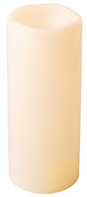 Lumineo LED Kerze mit Timer 12x30cm - Indoor & Outdoor - Kunstkerze mit 6 Stunden Timerfunktion - Flammenlose Kerzen als Outdoorkerzen Tischkerzen Dekokerzen Stumpenkerzen - Creme Warmweiß