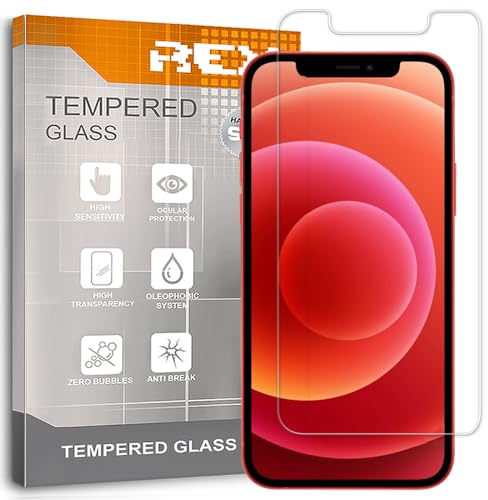 REY Protector de Pantalla para iPhone 12 6,1 - iPhone 12 Pro 6,1, Cristal Vidrio Templado Premium