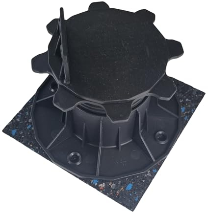 diconfa 20x Terrassenpads Gummigranulat 160x160mm, 3mm stark - WÄHLBAR - Dicke 3mm bis 20mm - Menge 1 bis 300 Stück - Gummipads Regenerat Plattenlager Stelzlager Terrassen-BAU Gerüstbau Transport