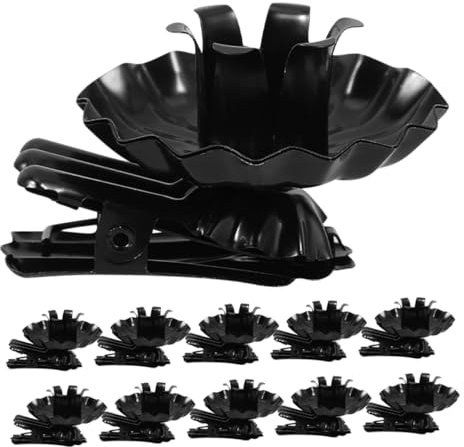 Levemolo Kerzenhalter Clips aus Metall 20 Stück Filigrane Kerzenständer mit Stabilen Clips Hitzebeständig Schwarze Schwalbenschwanzklammern für Weihnachtsbaum Tischdekoration und Festliche Anlässe