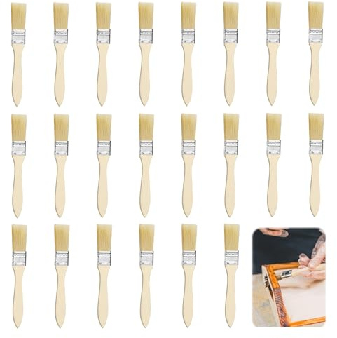 1 Inch Paint Brush Set, 22 Pcs Paintbrush, 8.5×3.5cm Small Paint Brushes Chip Paint Brushes Chip Paint Brushes Set 1 Inch Paint Brushes for Paint Stains Varnishes Glues and Home Diy