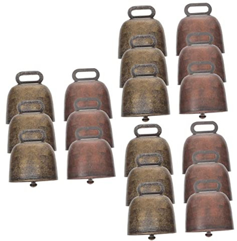 Cabilock 18stücke Kuhglocken Leichte Tierglocken Für Dekoration Vintage Design Für Rinder Schafe Und Haustiere Für Weihnachtsbaum Und Handwerksprojekte