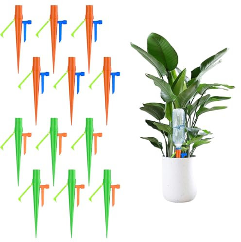 Yuqilin Bewässerungssystem,12 Stücke Automatische Bewässerung Set Bewässerungssystem Balkon Pflanzen Bewässerung Zimmerpflanzen Bewässerung,für Topfpflanzen Gartenpflanzen Blumen Outdoor