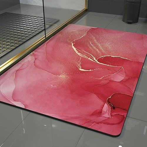 Tapis de Bain en Pierre de diatomée – Doux et Confortable, Tapis de Bain en Pierre Super Absorbant et antidérapant