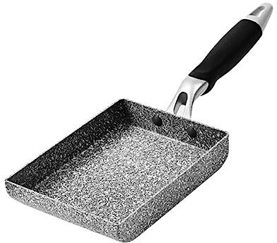 HOLIDYOYO Padella Rettangolare Antiaderente Per Omelette e Frittate Per Tamagoyaki Cucina Induzione e Rivestimento Pietra Maifanite Facile Da e Rovesciare