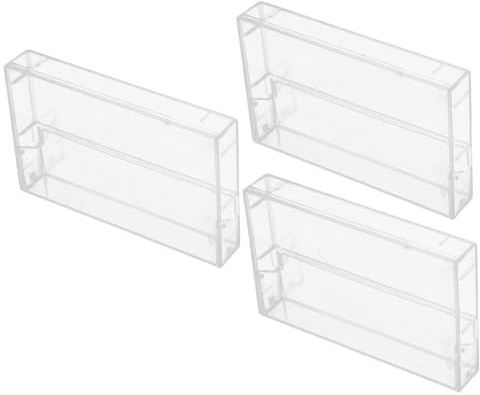 DOITOOL 3 Pezzi Custodie Porta Cassette Musicali in Polistirene Trasparente Resistente Organizer Vintage per Collezionisti e Dj Scatole Protettive Multiuso per Sostituzione e Progetti DIY