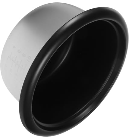 Veemoon Recipiente Interior para Olla Arrocera 4l Negro de Aluminio