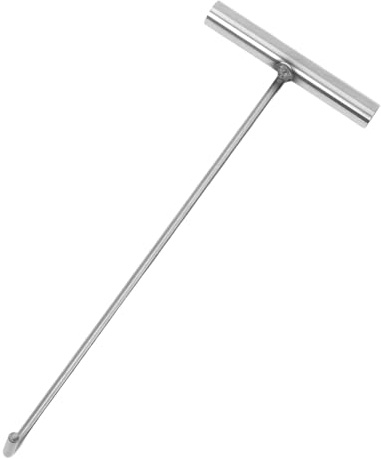 Anneome Heavy Duty Stainless Steel Manhole Hook Lifter Tool with Non-slip Handle for Storm Drains and Tank Covers Utility Grab Hook for Safe Grate Lifting and Moving
