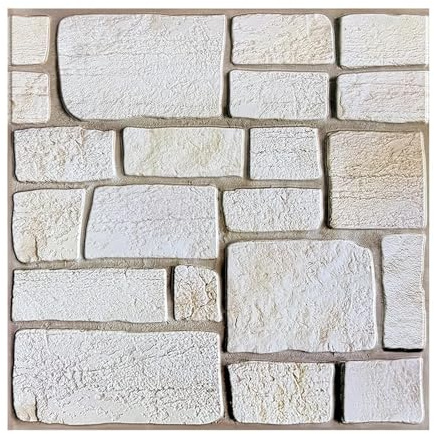 1/10 unidades de adhesivos de azulejos 3D, textura de imitación piedra, acabado mate, resistentes al agua y al moho(Beige,10 sheets)