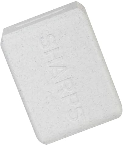 minkissy Contenedor para Desechar Objetos Punzantes de Tamaño Compacto, Caja Reciclable para Almacenamiento Seguro de Hojas de Afeitar Usadas, Banco para Cuchillas en Peluquería y Uso