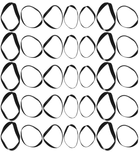 Lurrose 50pcs 4mm Flat Rubber Belts 40-135mm for Cassette Repair Tape Recorder Maintenance Compatible with Vcr Player Dvd Drive Replacement
