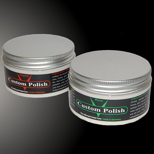 Custom Polish - Set per lucidatura composto da lucidante cromato da 240 g, lucidante alluminio, per cromo, acciaio INOX, alluminio