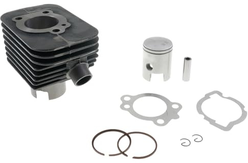 2EXTREME Zylinderkit 50ccm 10mm kompatibel mit Piaggio Ciao, Vespa Ciao SI | Standard-Ersatzzylinder aus Grauguss, Bohrung 38,2 mm, Kolbenbolzen 10 mm; Kit mit Kolbenringen und -clips, ohne Zylinderkopf