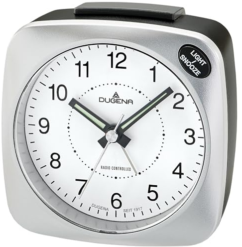 Dugena Funk-Wecker Silber/Weiß Araber
