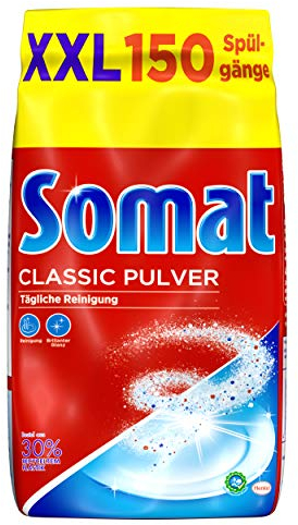 Somat Classic Pulver, Spülmaschinenreiniger, Großpackung, 2,4 Kg, für die tägliche Reinigung mit brillantem Glanz