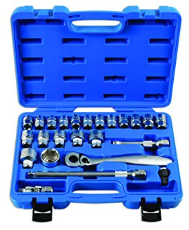Laser 7103 Low Profile Dual Drive Socket Set 1/2D 24pc