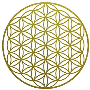 Aufkleber Tattoo 10cm gold Auto Tür Fenster Heck Klebe Folie Blume des Lebens Lebensblume
