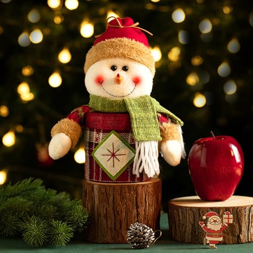 Weihnachten Geschenktüten, Weihnachtstüten Mit Niedliche Plüsch Puppe Weihnachten Geschenkbeutel Heiligabend Apfel Geschenkbeutel Kleine Weihnachtspuppen-Taschen Für Apfel Süßigkeiten (C)