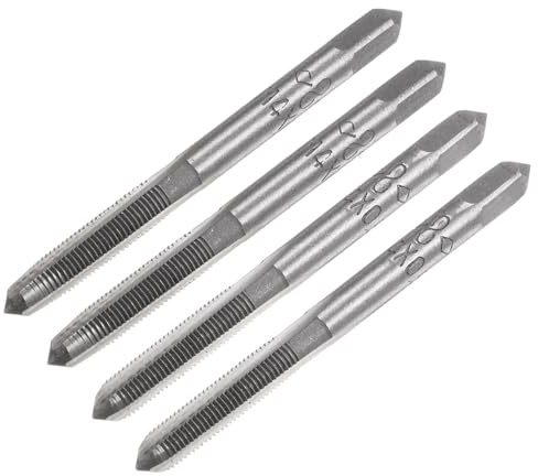 QUARKZMAN 2 Paar metrische Handgewindebohrer-Sets, M4 x 0,5 Kegel-/Gewindebohrer aus legiertem Werkzeugstahl, Gewindebohrer-Set, Handgewindeschneidwerkzeuge für die Reparatur