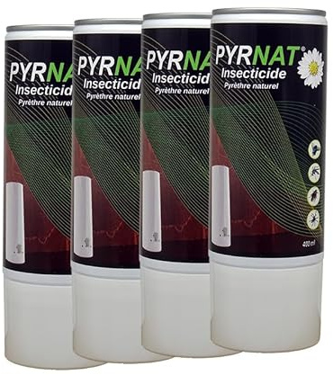 Aerosol Pyrethre Végetal recharges 4x400ml Anti Mouches, Moucherons, Moustiques, Mites, Punaises de Lit (4)