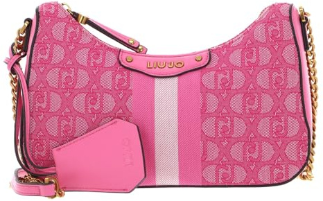 LIU JO Borsa a tracolla con logo jacquard (fucsia)