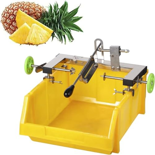 LBMED Ananasschneider, Schäler Und Entkerner, Ananasschälmaschine Mit Edelstahlspannfutter, Einstellbarem Abstand Von 30–36 Cm Und Fixiersperre Für Die Kartenposition, 1000 Kg Leistung, Schnell Fertig