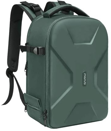 MOSISO Camera Backpack,DSLR/SLR/Mirrorless Photography Camera Bag Full Open Waterproof Hardshell Bag with Insert&Tripod Holder&Laptop Compartment Compatible with Canon/Nikon/Sony, Emerald Green
